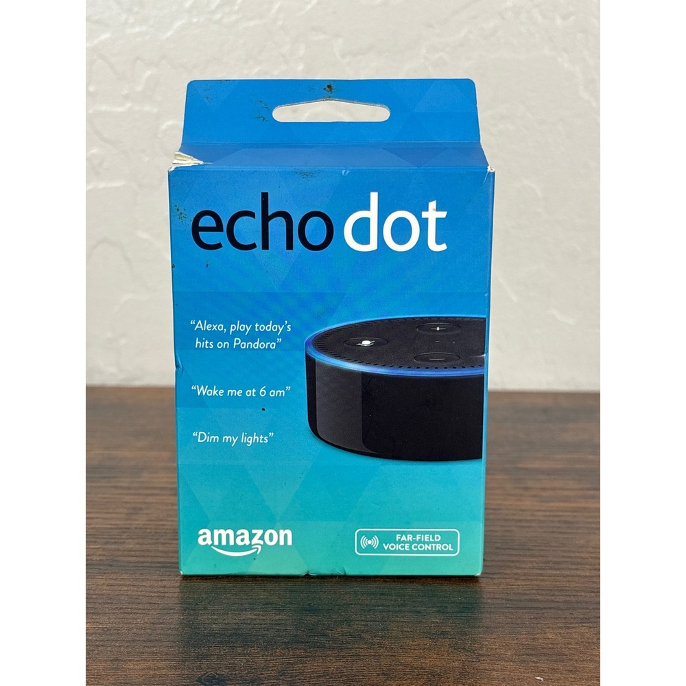 Amazon Echo‎ Dot 2nd Generation Smart Speaker Alexa Black New In Open Box